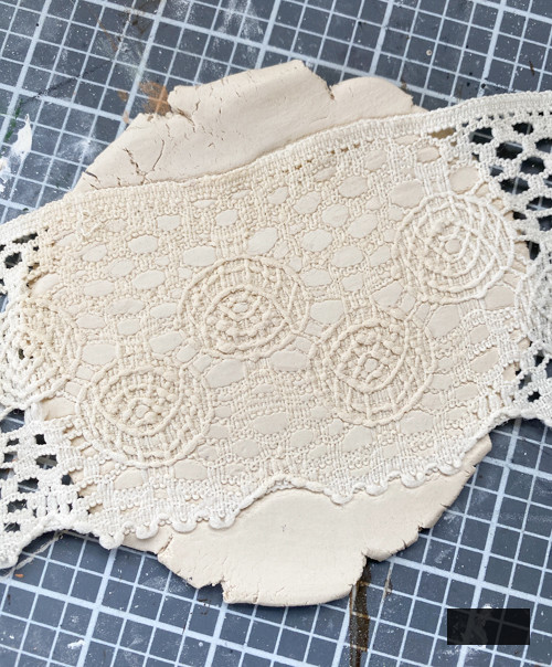 DIY Lace Christmas Decorations crafted with air-dry clay, lace, and basic tools. Simple, elegant, and customizable holiday adornments for your tree.