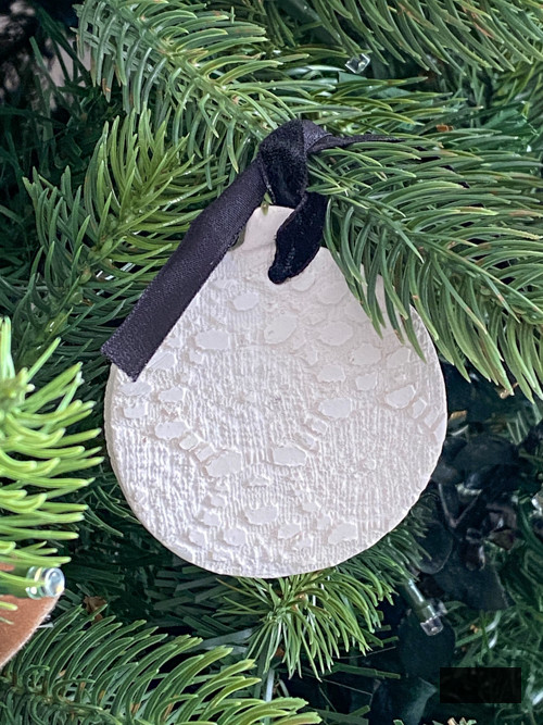 DIY Lace Christmas Decorations crafted with air-dry clay, lace, and basic tools. Simple, elegant, and customizable holiday adornments for your tree.