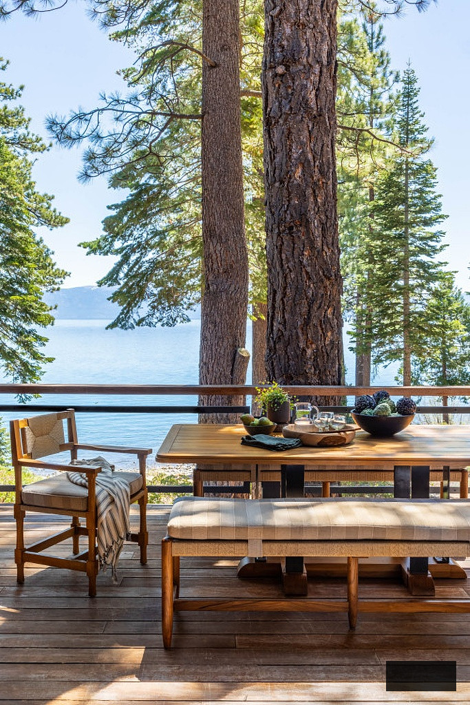 outdoor deck in the woods