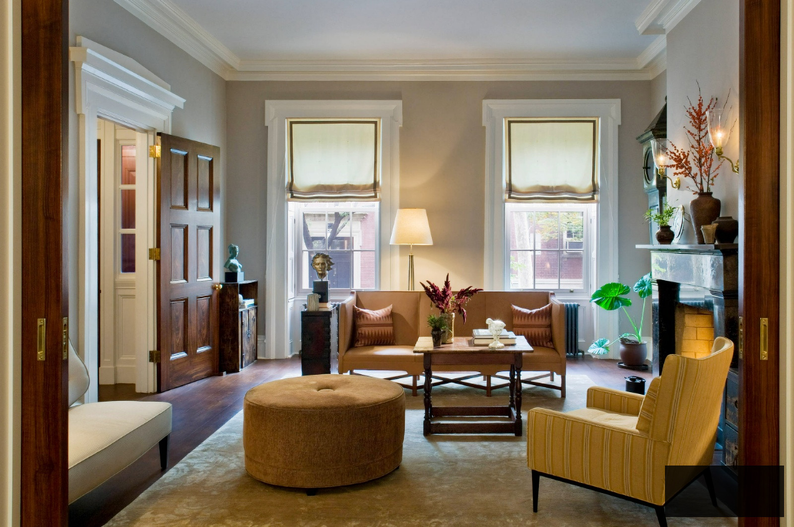 historic home living room
