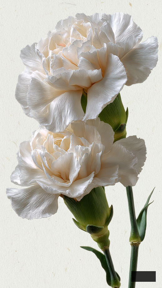 white stylish carnation flower wallpaper