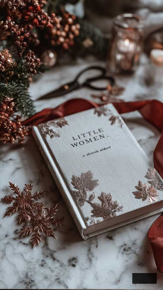 little woman inspired book wallpaper for iPhone winter aesthetic