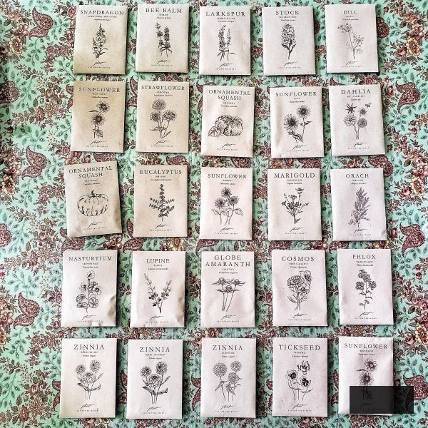 seed starting supplies: seed packets