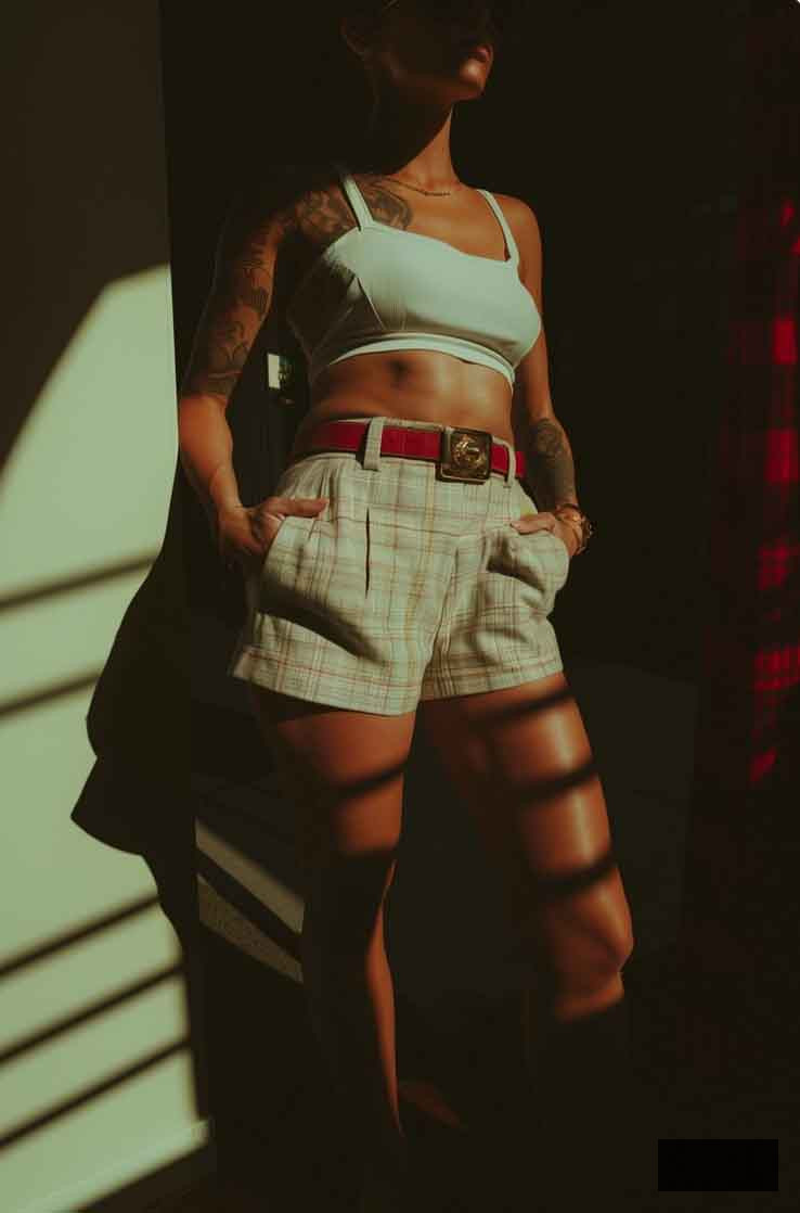 plaid shorts summer style cool and simple