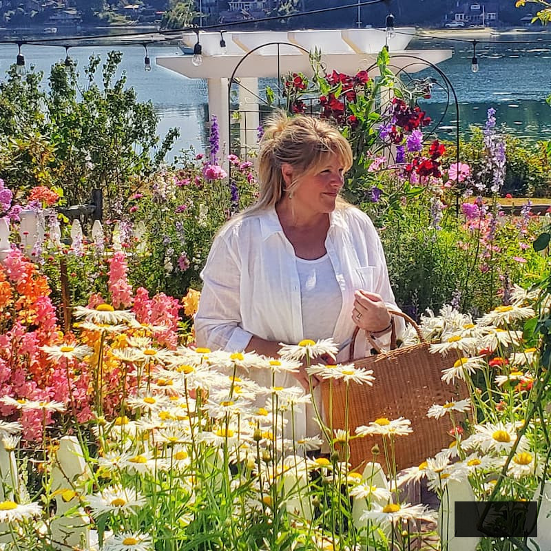 In the cut flower garden