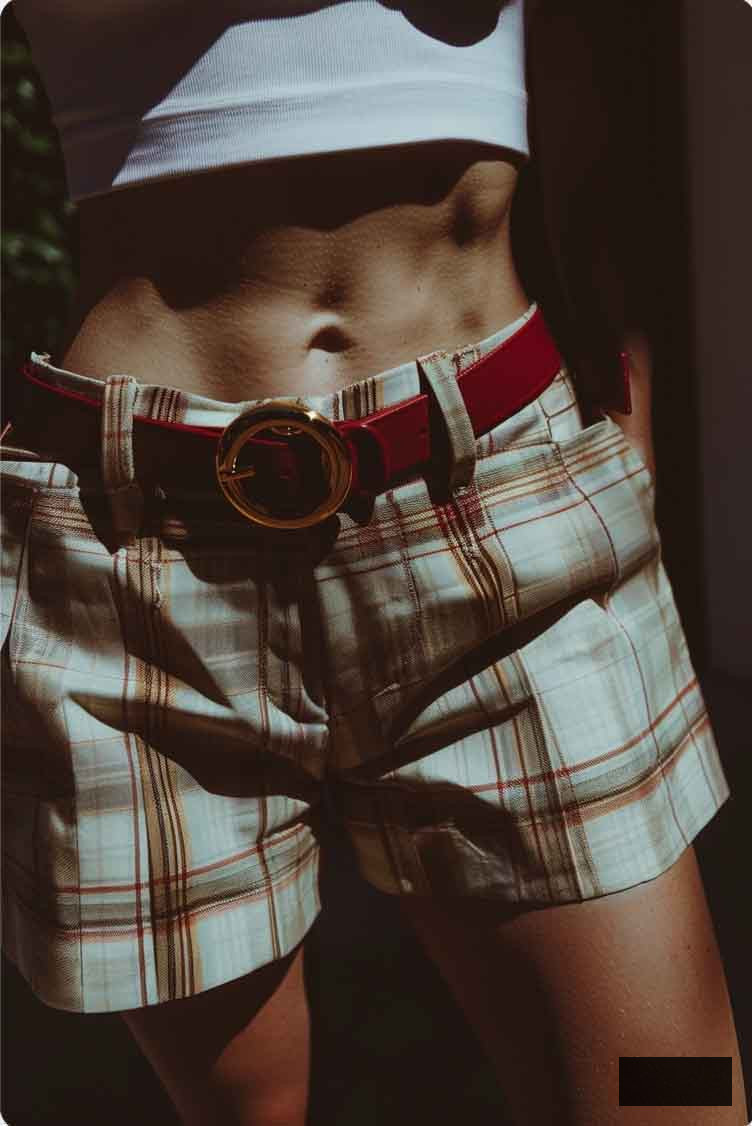 plaid shorts light academia outfit for summer