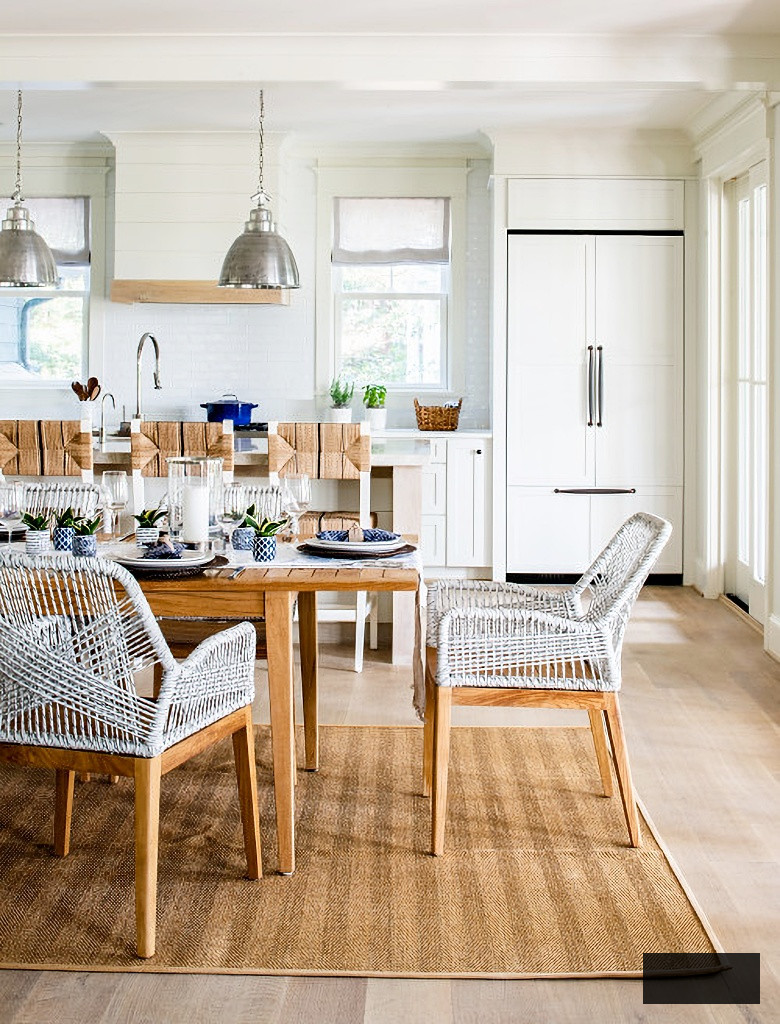 open concept kitchen and dining