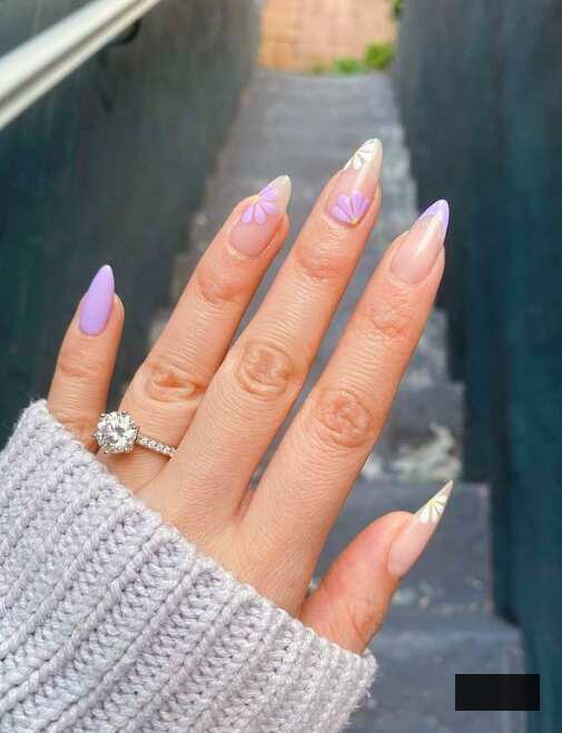 spring flower nails