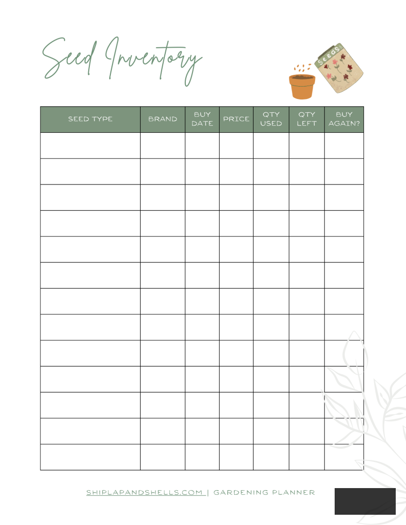 Utilizing a Gardening Journal: soil inventory