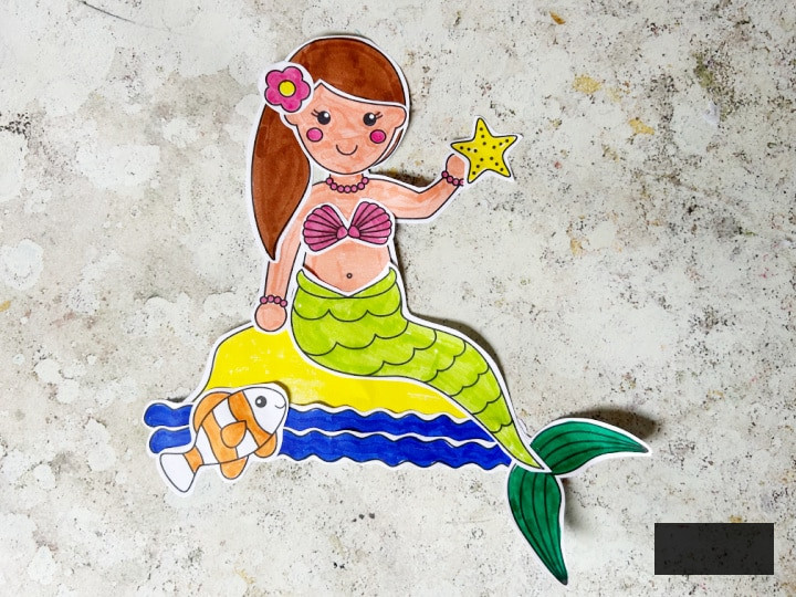 cut and paste mermaid craft