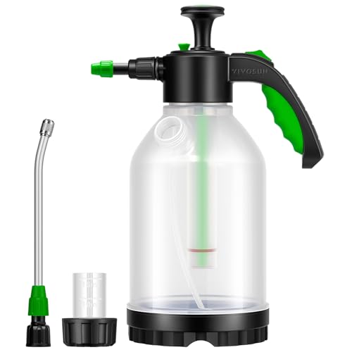 Pulverizador com bomba VIVOSUN 70 oz, borrifador portátil de água para pulverizar plantas, flores, ervas daninhas e limpeza, bomba manual com abertura lateral para enchimento, copo medidor, bicos ajustáveis