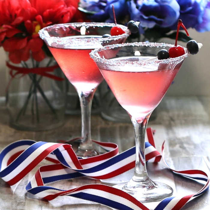 Cosmopolitans para o 4 de Julho.