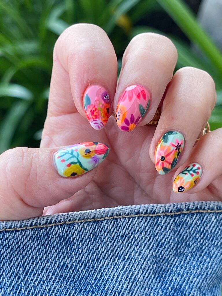 unhas florais