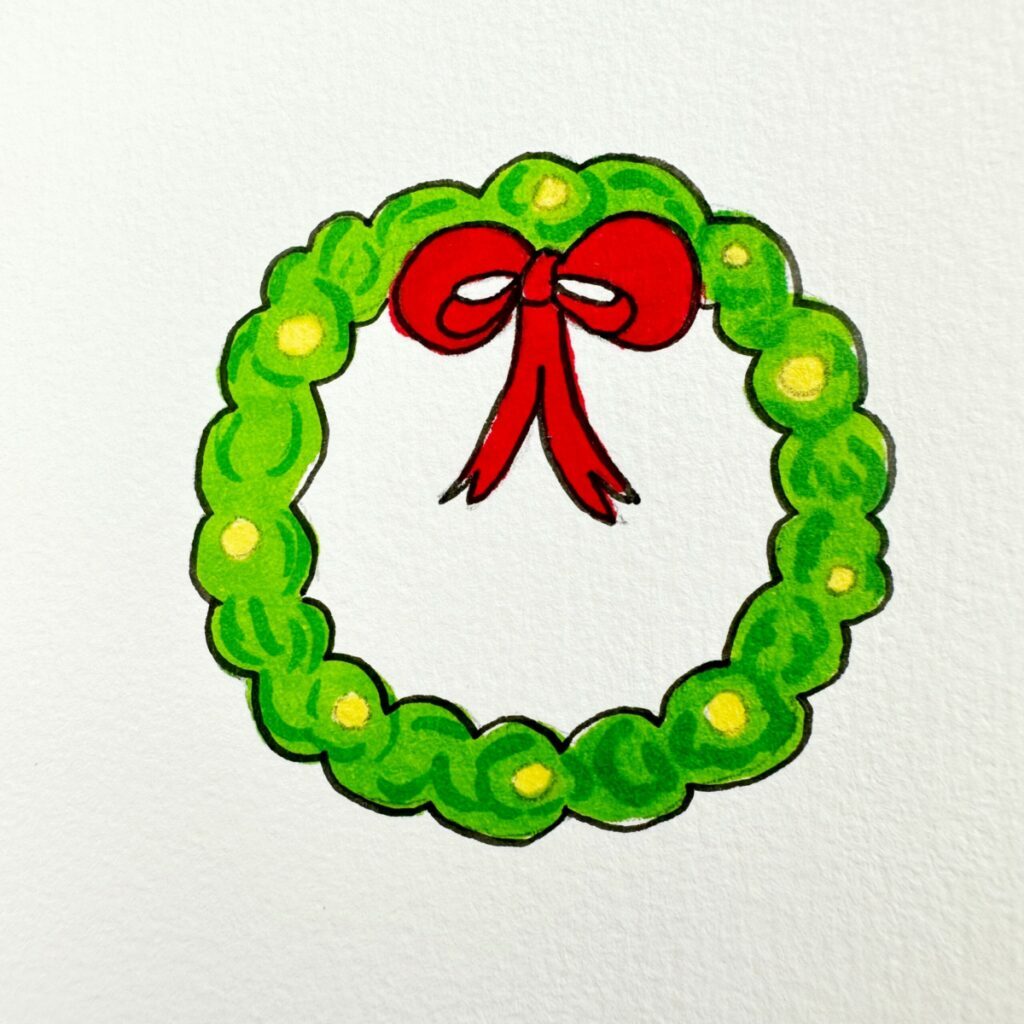 desenho de guirlanda de Natal