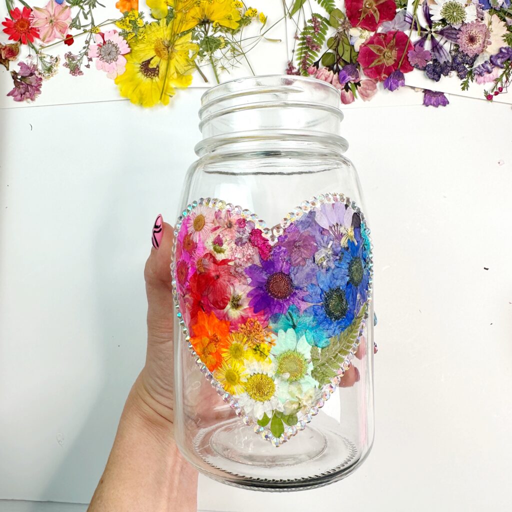 Frasco de Flores Prensadas