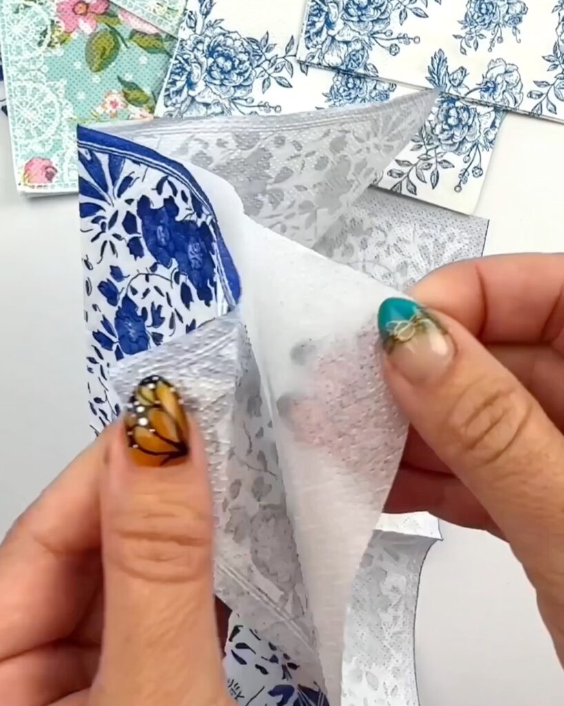 separando toalhinhas de decoupage para 1 camada