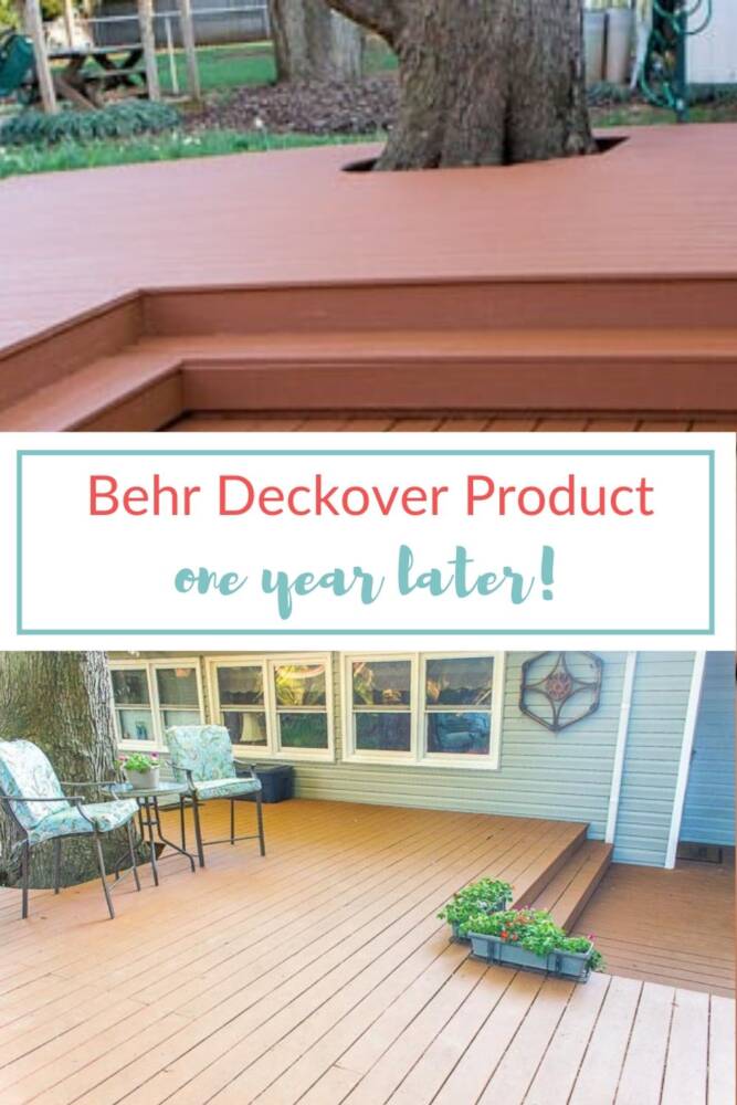 Produto de restauração Behr Deckover um ano depois