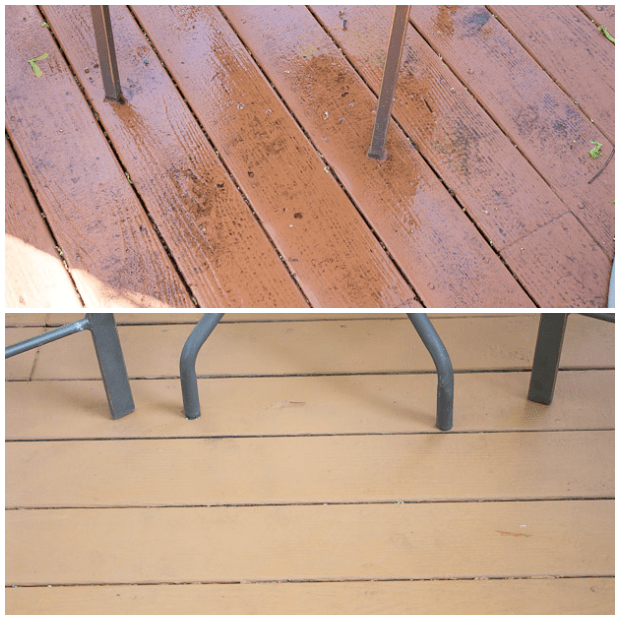 foto do deck antes e depois