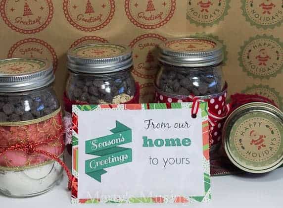 Etiquetas de presente de Natal e etiquetas para potes de vidro com imprimível gratuito