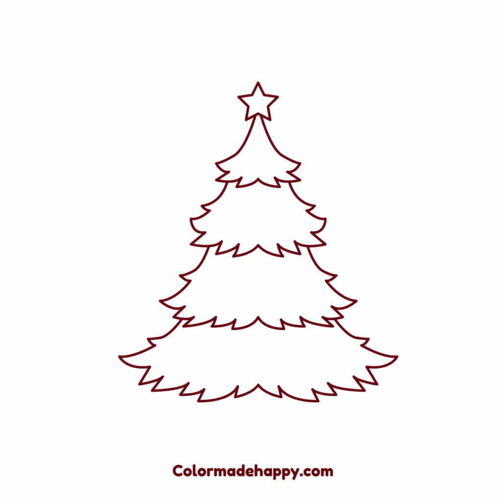 Seção final da árvore de Natal adicionada ao desenho
