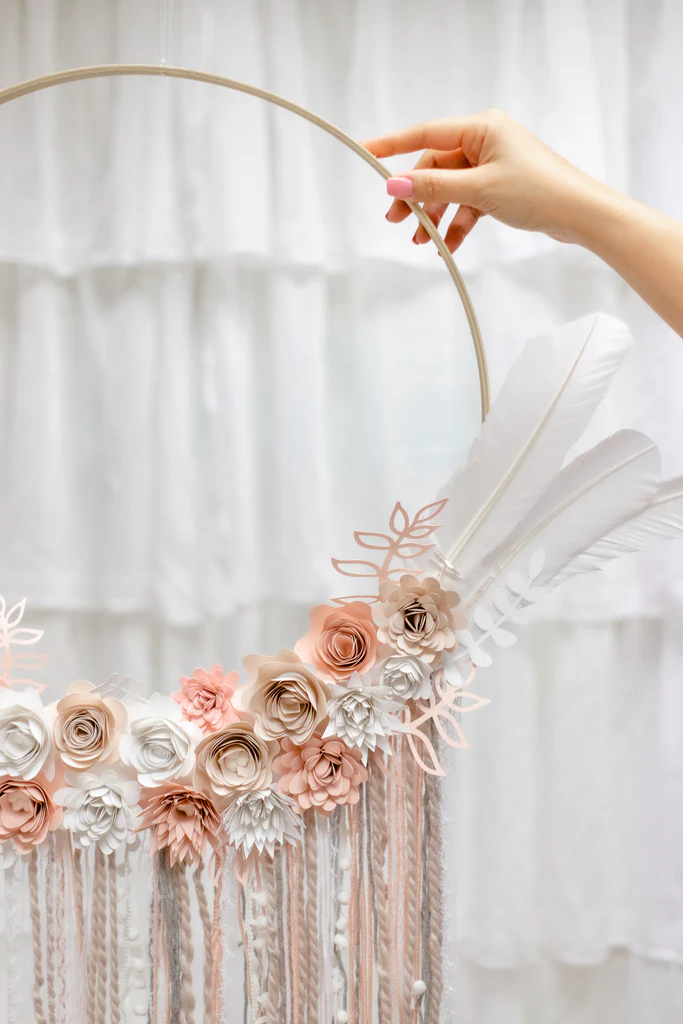 Cricut Boho Chic Guirlanda de Flores de Papel