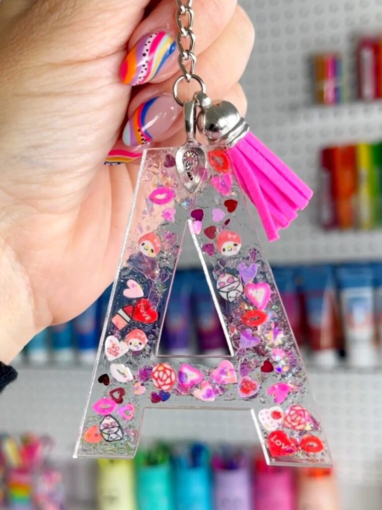 Chaveiro DIY com iniciais