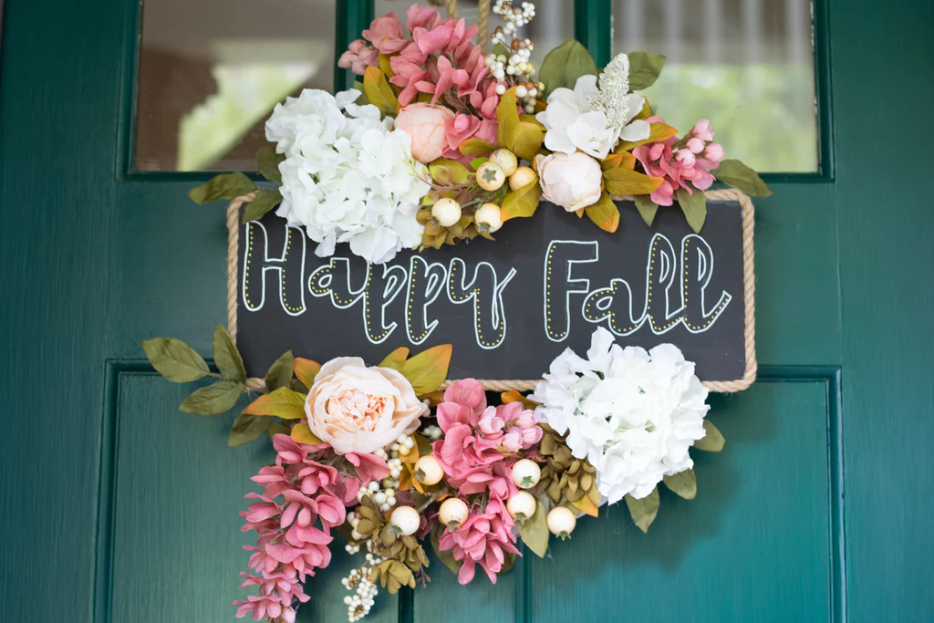 Guirlanda Floral de Outono DIY