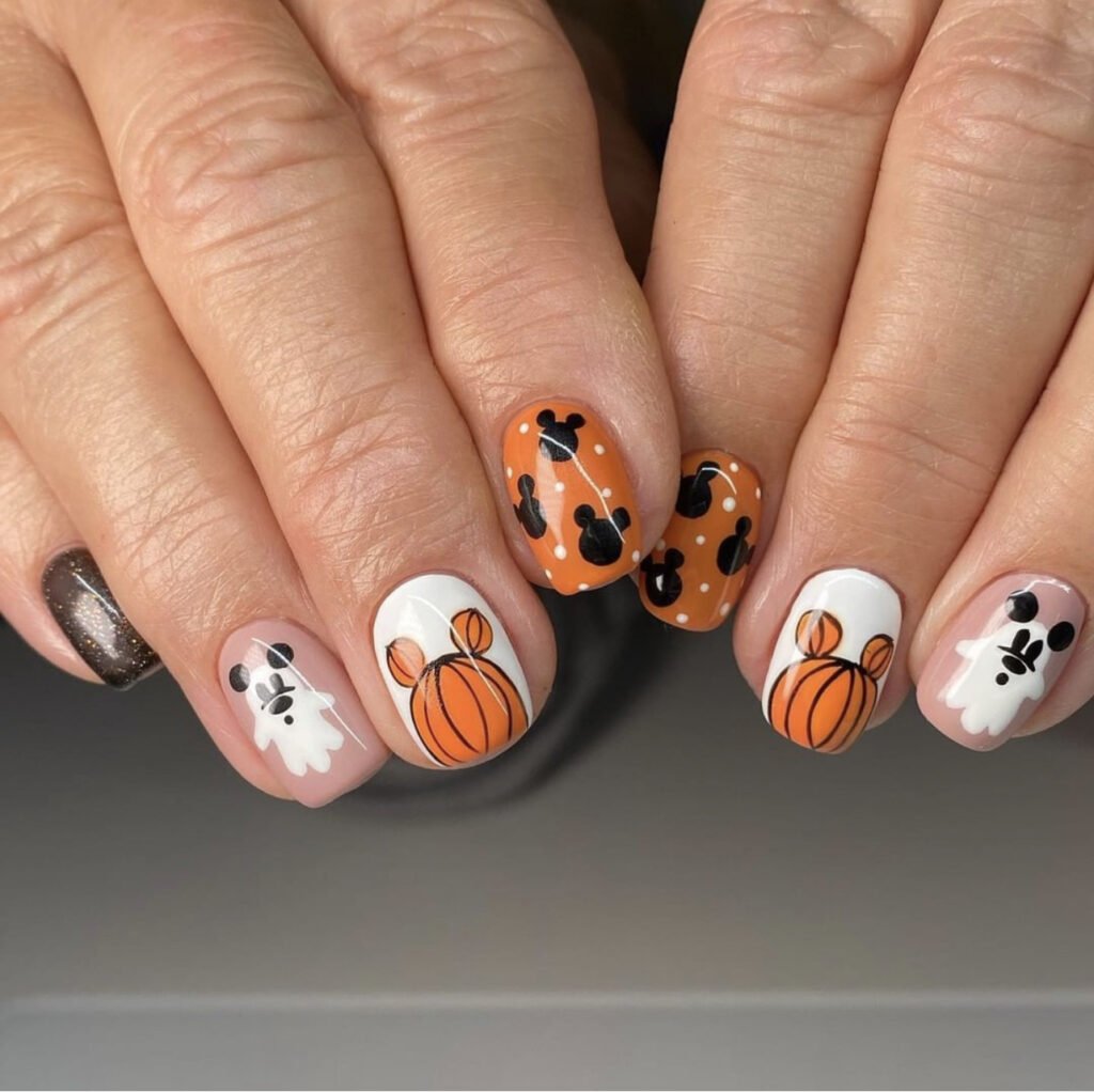 Unhas de Halloween da Disney