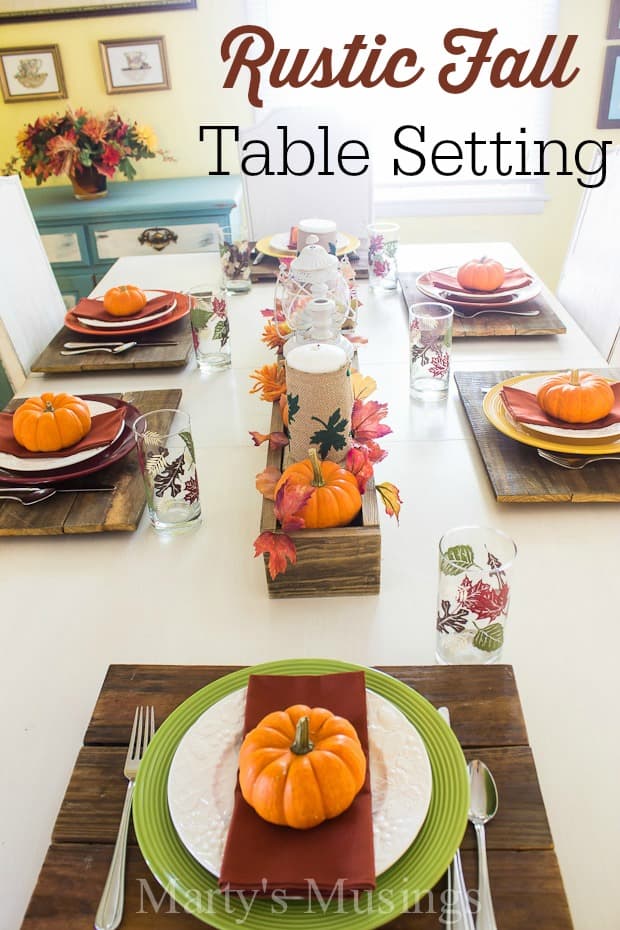 Ideias fáceis de configuração de mesa de outono do Marty’s Musings