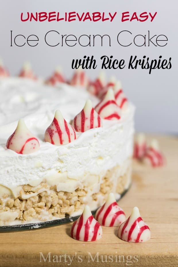 Bolo de sorvete fácil com Rice Krispies - Marty’s Musings