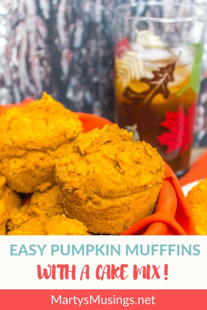 muffins fáceis de abóbora com mistura para bolo