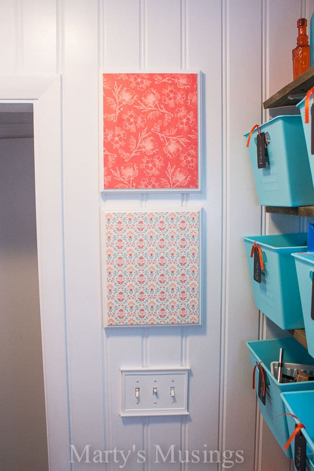 Arte de parede fácil com papel de scrapbook-6