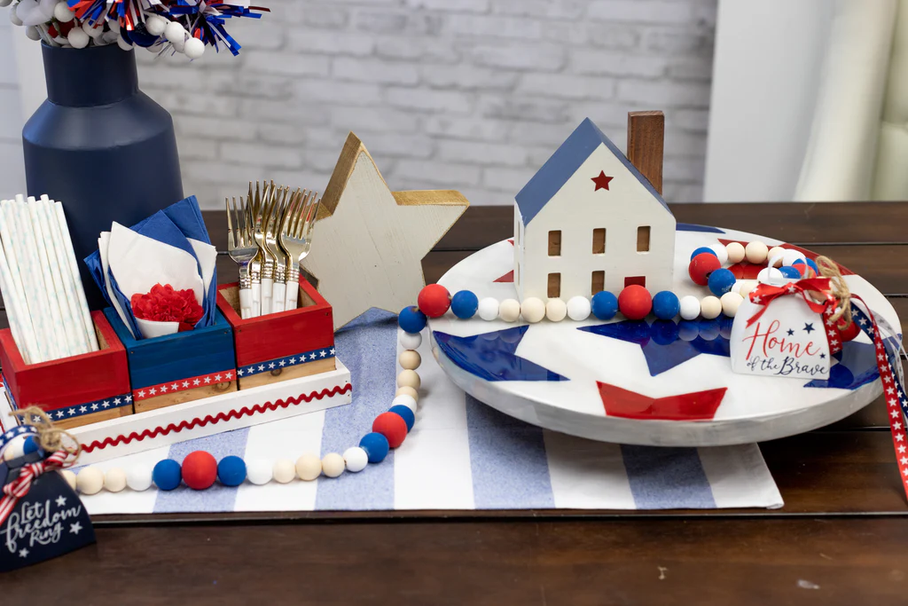 Guirlanda Americana de Contas de Madeira DIY