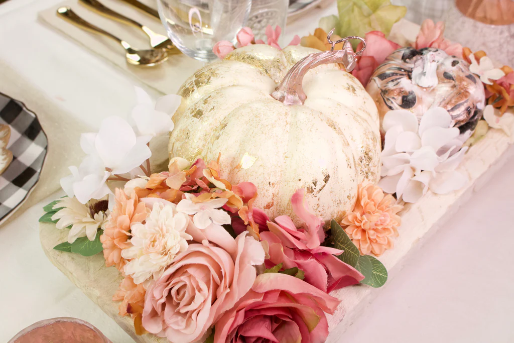 Decoração de mesa de outono