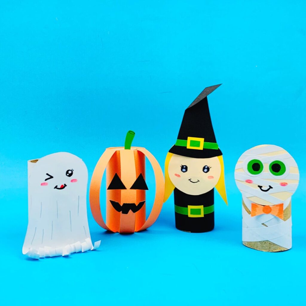 artesanatos de tubo de papel higiênico para Halloween