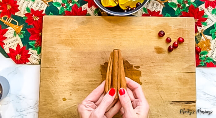 Paus de canela usados para o pot-pourri caseiro