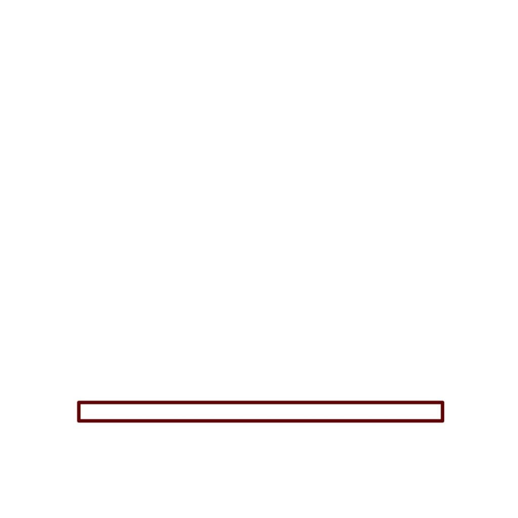 Passo 1: A fundação está desenhada. É um retângulo.
