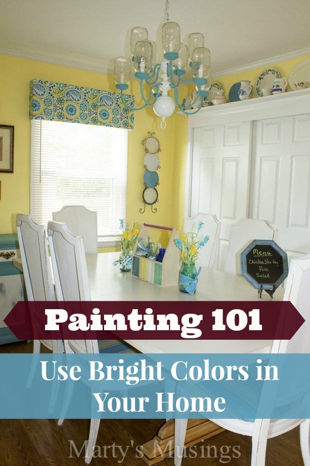 Como usar cores de tinta brilhantes na sua casa - Marty’s Musings