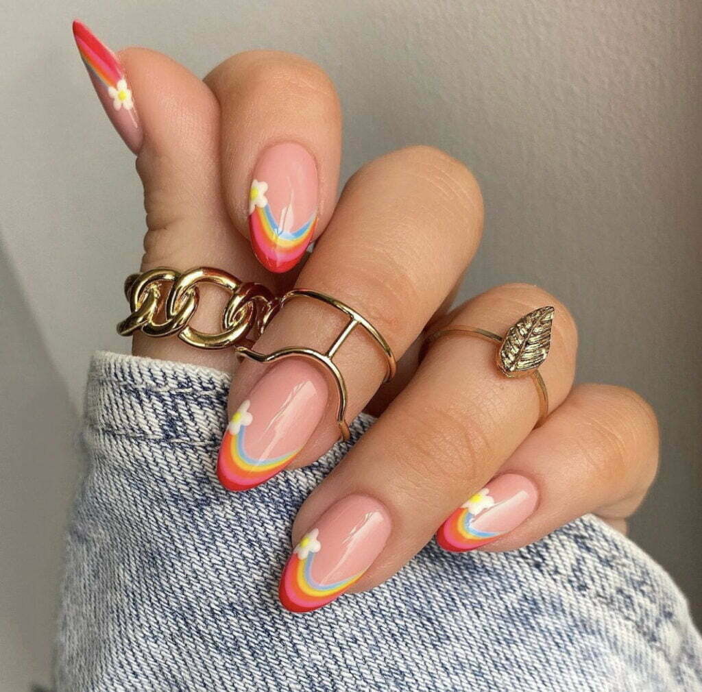 Unhas arco-íris