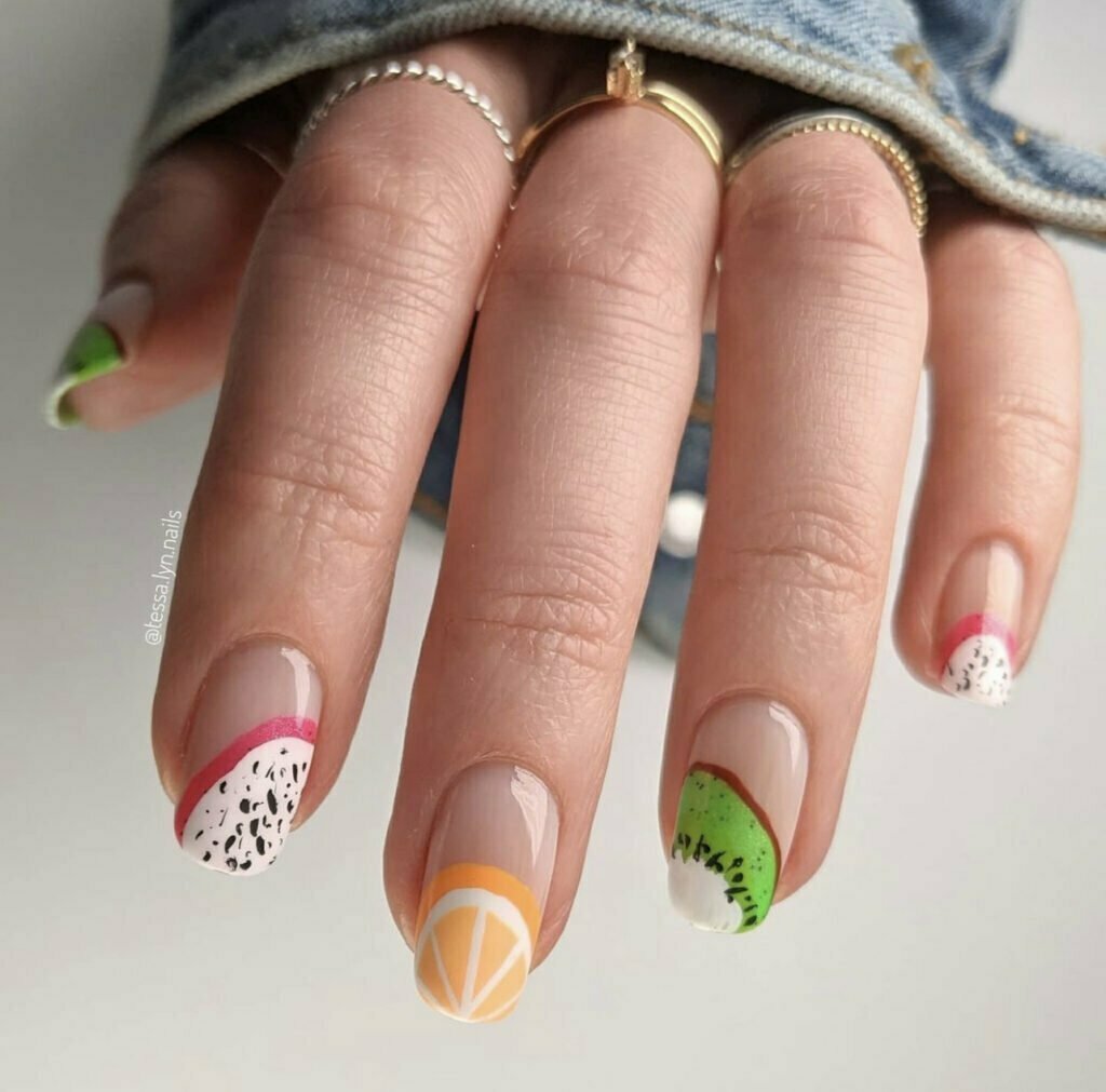 unhas de frutas