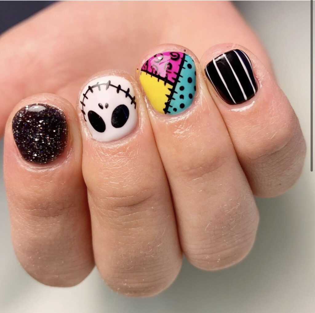 Arte de unhas de O Estranho Mundo de Jack