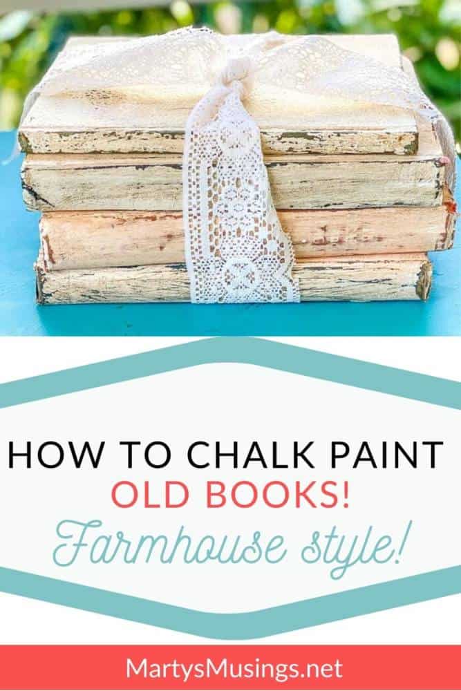 como pintar livros antigos com tinta chalk estilo fazenda