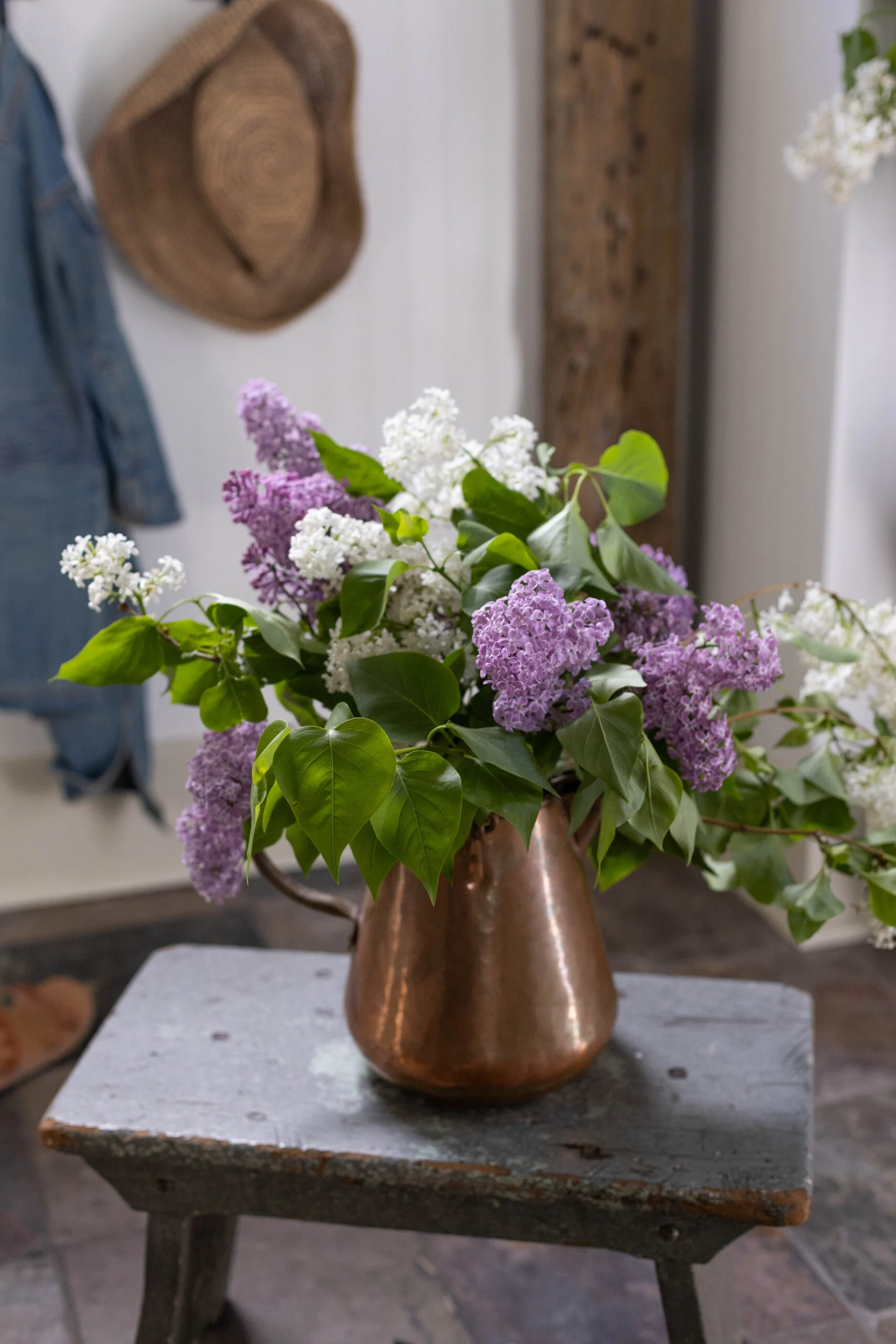 Use um regador para decoração de primavera atemporal