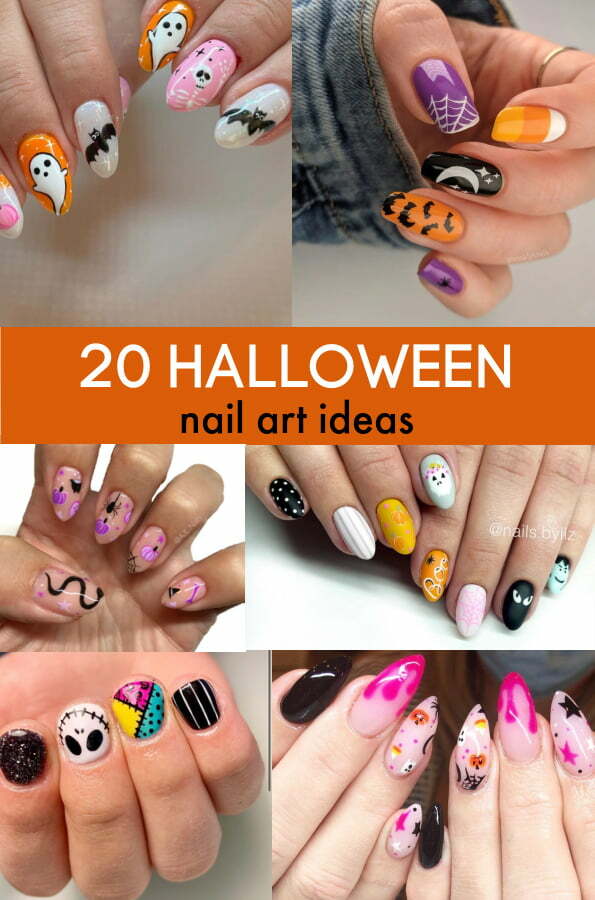 Ideias de 20 unhas de Halloween