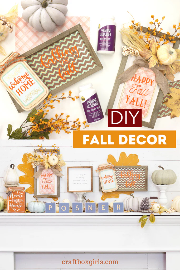 Placas de Decoração de Outono DIY com Aleene'