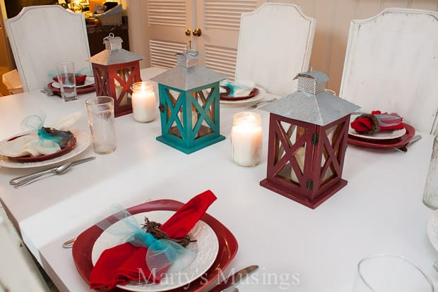 Uma mesa de jantar