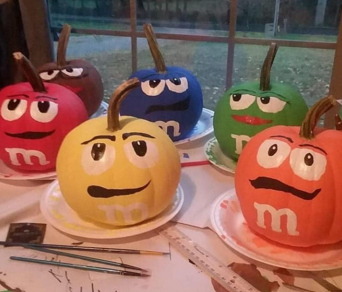 M&M's pumpkins