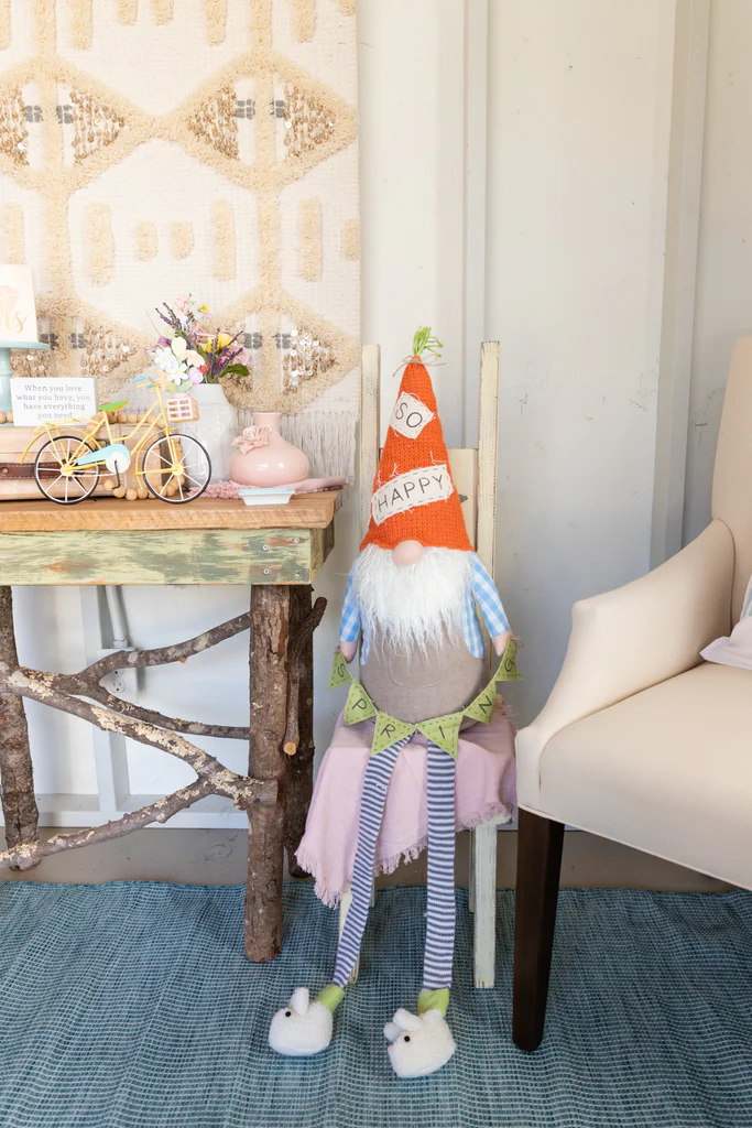Decoração do Gnome Gigante da Primavera