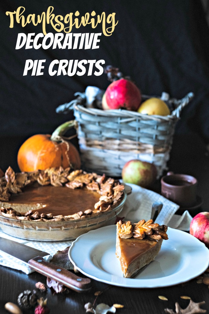 Ideias decorativas de crosta de torta para o Dia de Ação de Graças