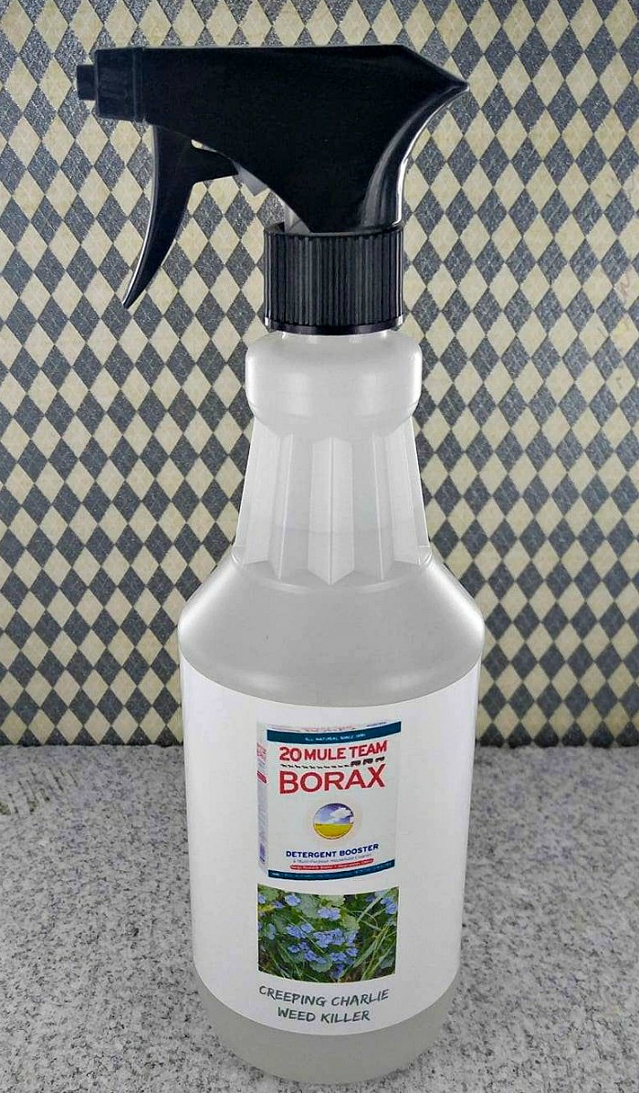 Frasco de herbicida contendo borato